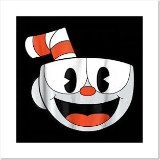 Cuphead Big Smiling Face Video Game Graphic Posters and Art